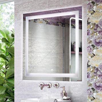00-00005258 Зеркало 75х75 COMFORTY Квадрат светодиодная лента, БЕСКОНТАКТНЫЙ СЕНСОР, 00-00005258CF Comforty (Россия) купить в Тюмени (Ван Саныч™)
