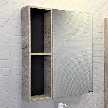 00-00009234 Зеркало-шкаф 75 COMFORTY Порто дуб дымчатый, 00-00009234CF Comforty (Россия) купить в Тюмени (Ван Саныч™)