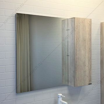 00-00009443 Зеркало-шкаф 90 COMFORTY Порто дуб дымчатый, 00-00009443CF Comforty (Россия) купить в Тюмени (Ван Саныч™)