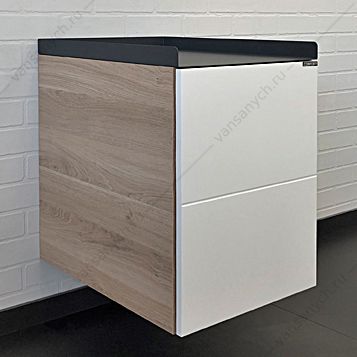 00-00009968 Тумба подвесная 40 COMFORTY Таллин белый матовый/Дуб натуральный, 00-00009968CF Comforty (Россия) купить в Тюмени (Ван Саныч™)