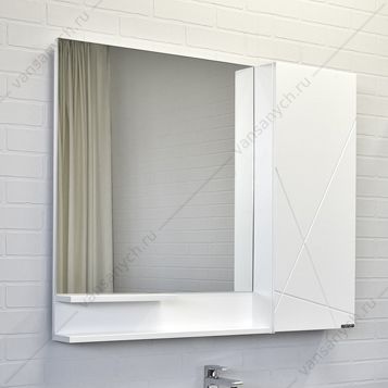 00-00010664 Зеркало-шкаф 90 COMFORTY Мерано белый, 00-00010664CF Comforty (Россия) купить в Тюмени (Ван Саныч™)
