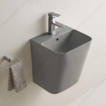 00-00012241 Раковина 38х34 моноблок подвесная COMFORTY 500QMH серая матовая Comforty (Россия) купить в Тюмени (Ван Саныч™)