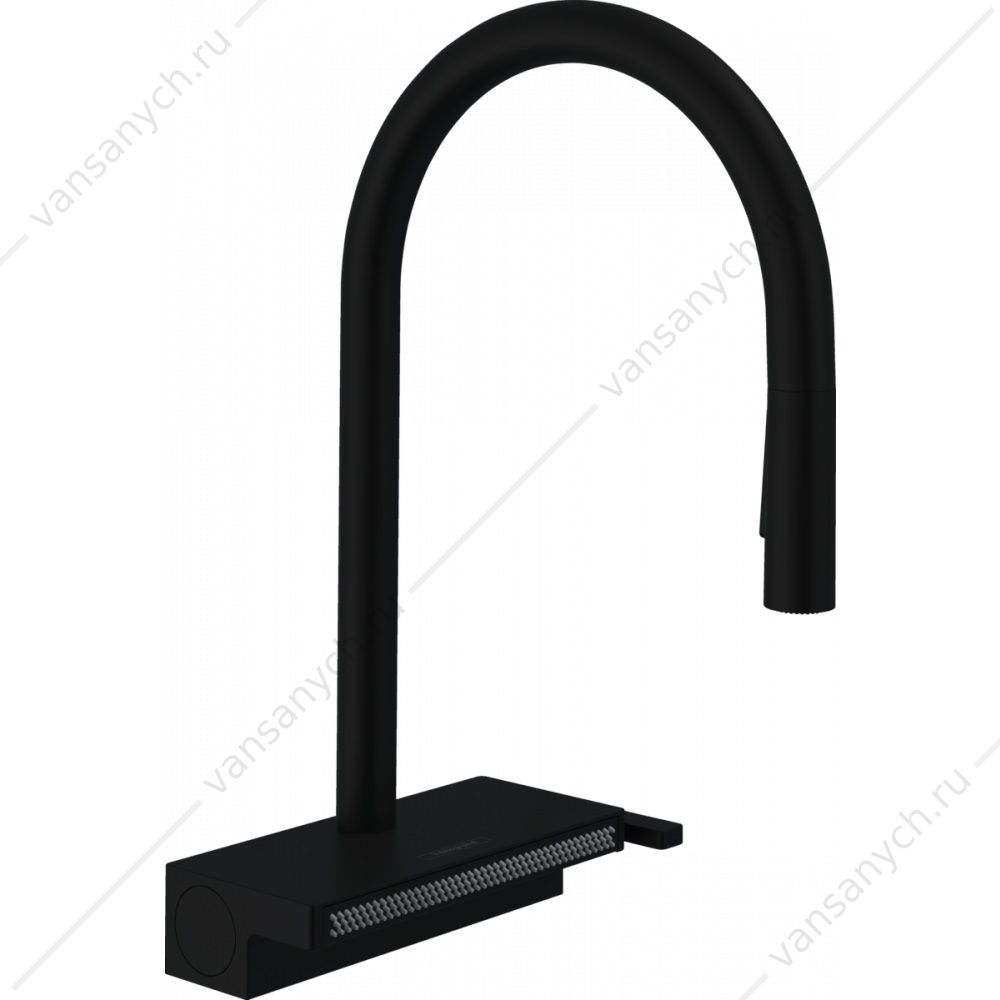 Смеситель для кухни HG M81 Aquno Select 170 черный 73831670 с выдвижной лейкой HANSGROHE (Германия) купить в Тюмени (Ван Саныч™)