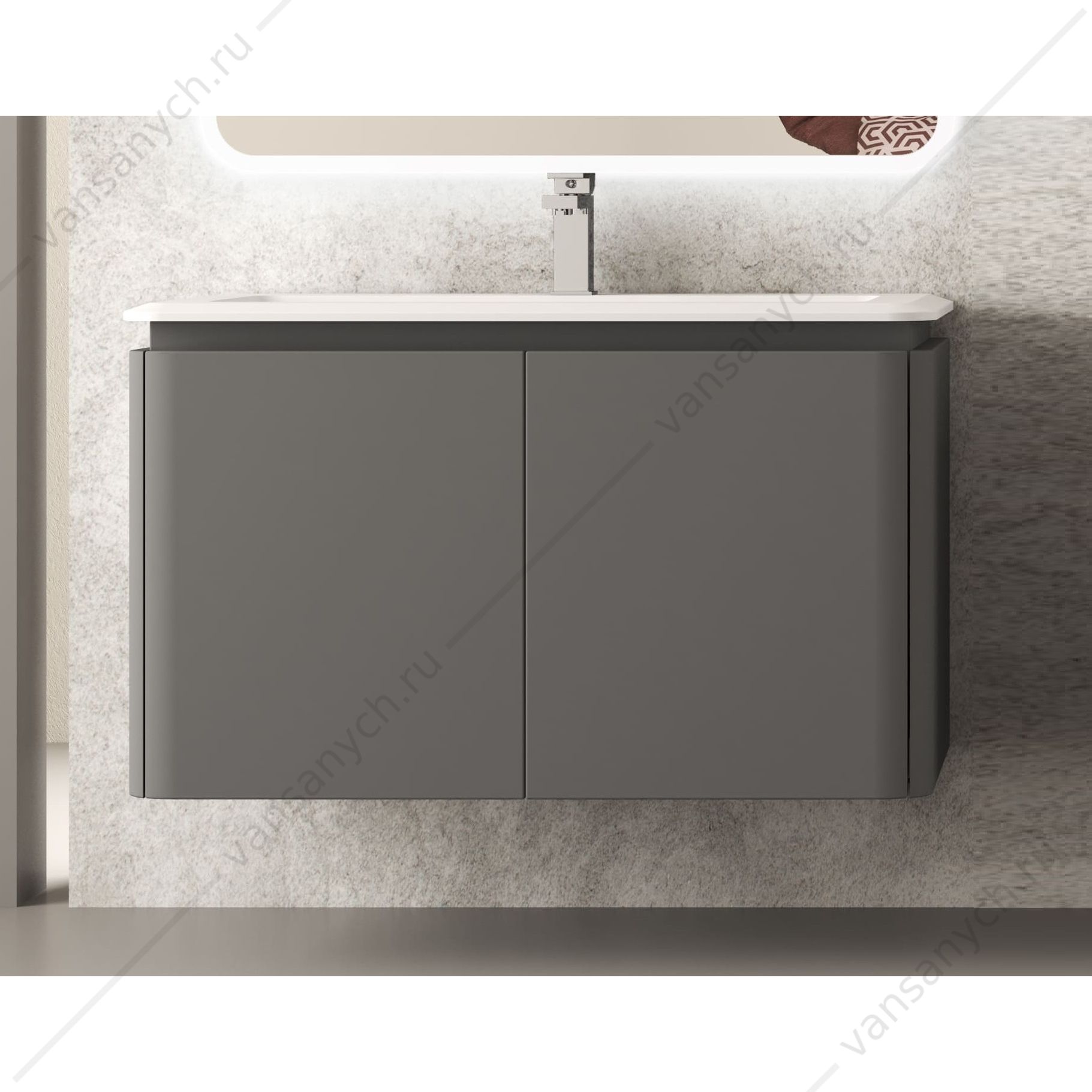 Тумба под раковину 95 CEZARES STYLUS, 4 ящика, Grigio nuvola, 55229 Cezares (Италия) купить в Тюмени (Ван Саныч™)