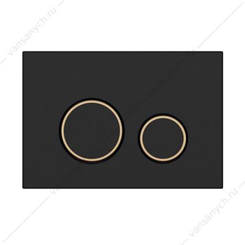 00-00008806 Кнопка Cersanit TWINS, чёрный матовый, с рамкой, универсальная, 63534 Cersanit (Польша) купить в Тюмени (Ван Саныч™)