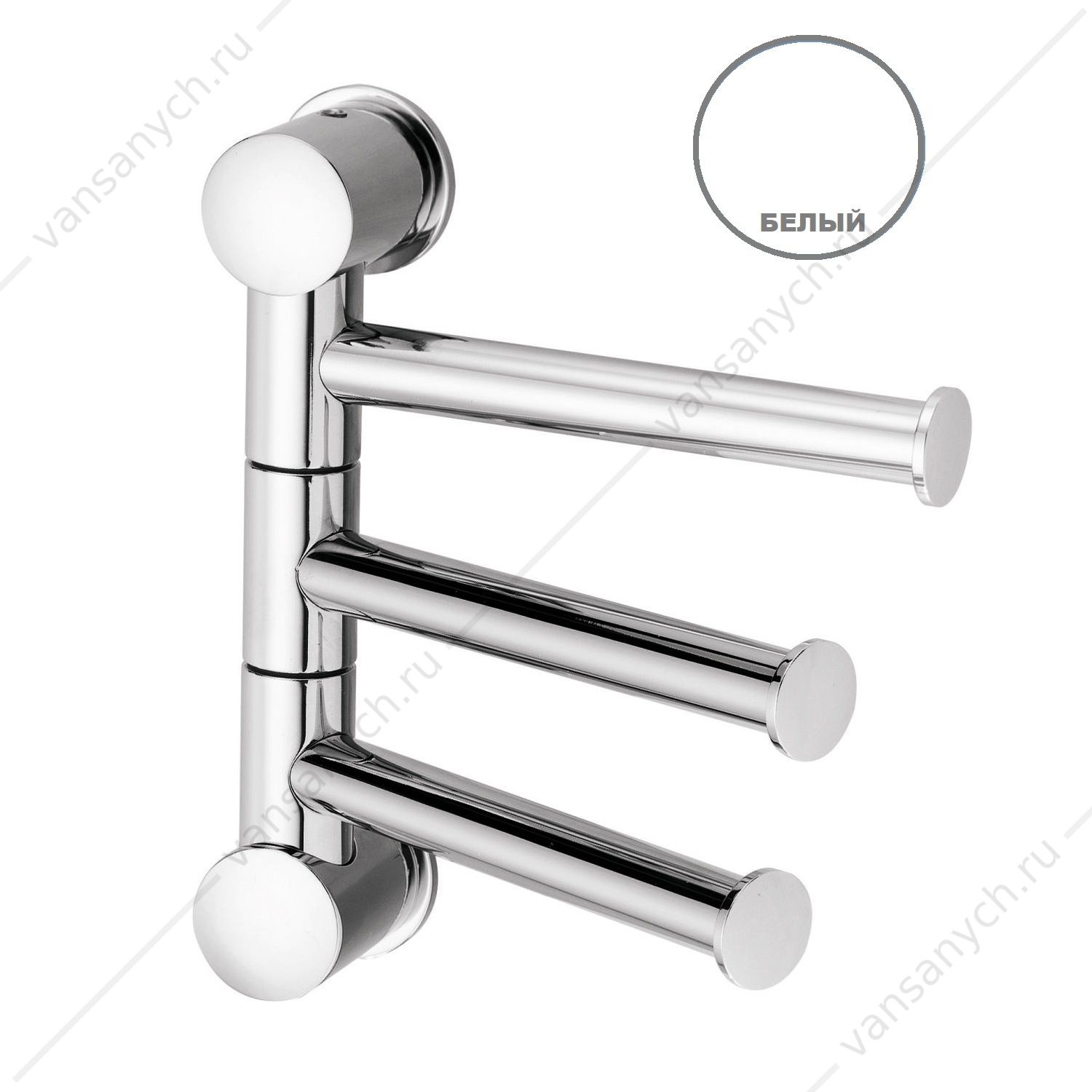 Держатель полотенец тройной, Kammel K-8300WHITE, белый, K-1053WHITE WasserKraft (Германия) купить в Тюмени (Ван Саныч™)
