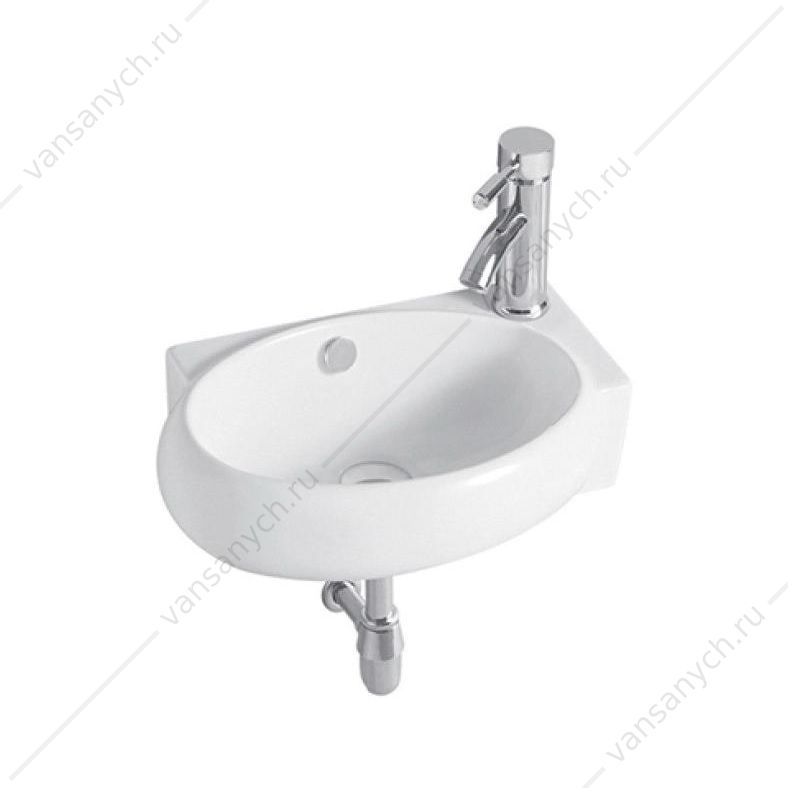 Раковина 42х28 Aquatek белая подвесная AQ5304-00 правая Aquatek (Россия) купить в Тюмени (Ван Саныч™)