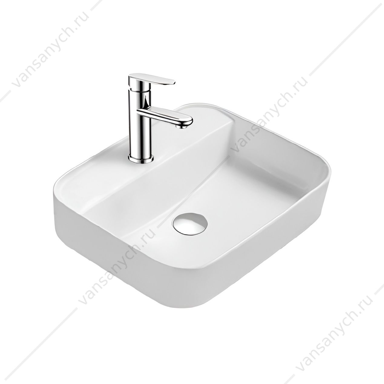 Раковина накладная 50х39,5 Aquatek ВЕГА белый матовый AQ5506-MW Aquatek (Россия) купить в Тюмени (Ван Саныч™)