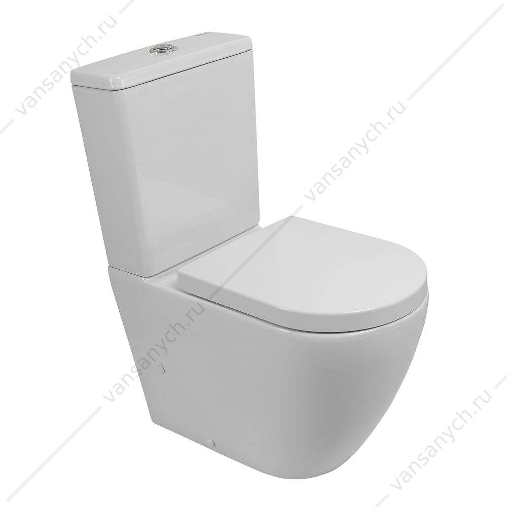 Чаша унитаза безободкового BELBAGNO SFERA-TOR, смыв TORNADO, белый BB2141CP-TOR Belbagno (Италия) купить в Тюмени (Ван Саныч™)