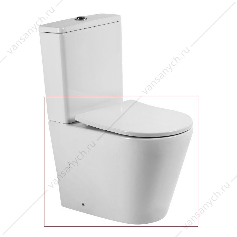 Чаша унитаза безободкового BELBAGNO FLAY-TOR, смыв TORNADO, белый BB2149CP-TOR Belbagno (Италия) купить в Тюмени (Ван Саныч™)