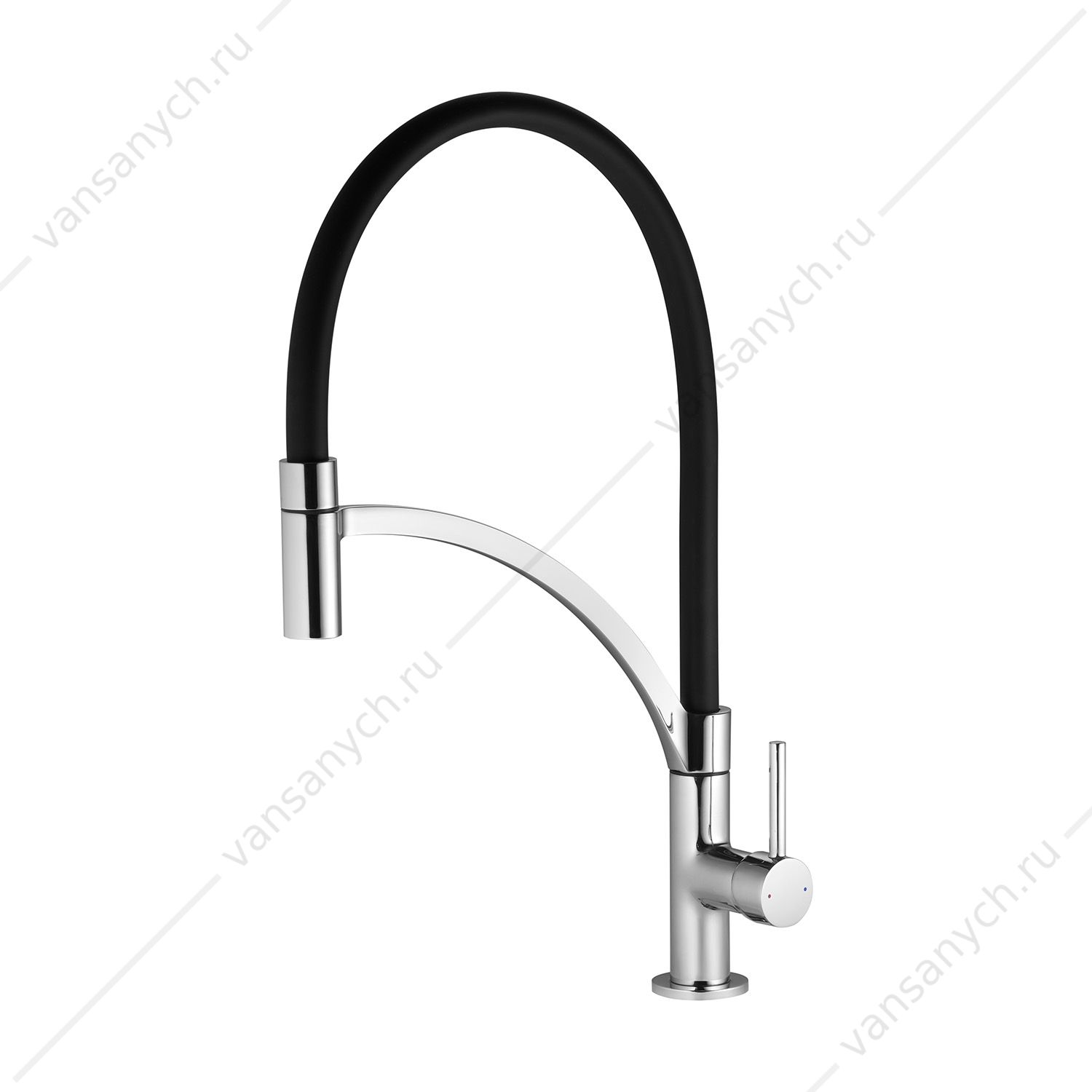 00-00016048 Смеситель для кухни SANTEK Брукс, гибкий излив хром, WH5A45013C001 Santek (Россия) купить в Тюмени (Ван Саныч™)