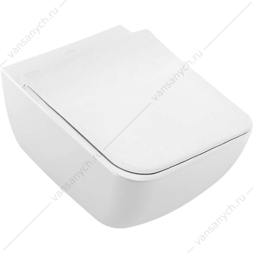 Унитаз безободковый Villeroy & Boch VENTICELLO с сиденьем микролифт комбипак подвесной 4611RL01 Villeroy&Boch (Германия) купить в Тюмени (Ван Саныч™)