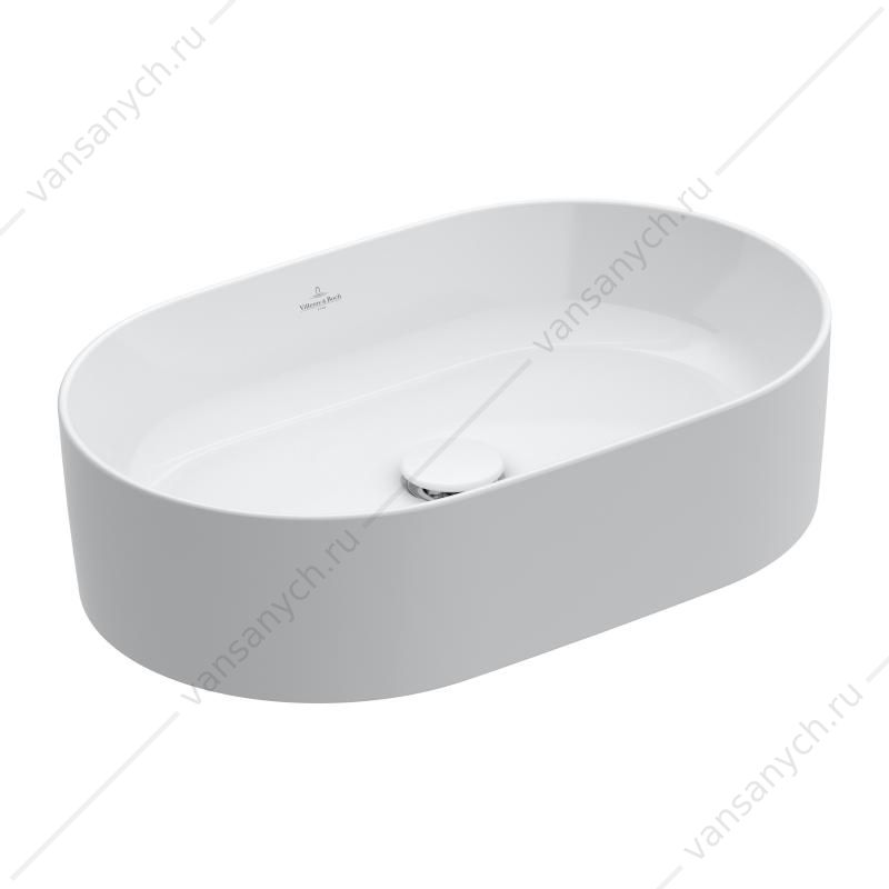 Раковина накладная 56х36см, Villeroy & Boch COLLARO, без перелива, TitanCeram, белый 4A195601 Villeroy&Boch (Германия) купить в Тюмени (Ван Саныч™)