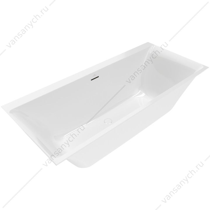 Ванна 180х80 Villeroy & Boch SUBWAY 3.0, материал кварил Quaryl®, слив/перелив + ножки UBQ180SBW2DV-01  Villeroy&Boch (Германия) купить в Тюмени (Ван Саныч™)