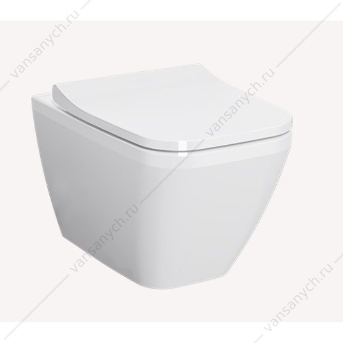 Унитаз безободковый Integra Square подвесной, белый, 7082B003-0075 Vitra (Турция) купить в Тюмени (Ван Саныч™)