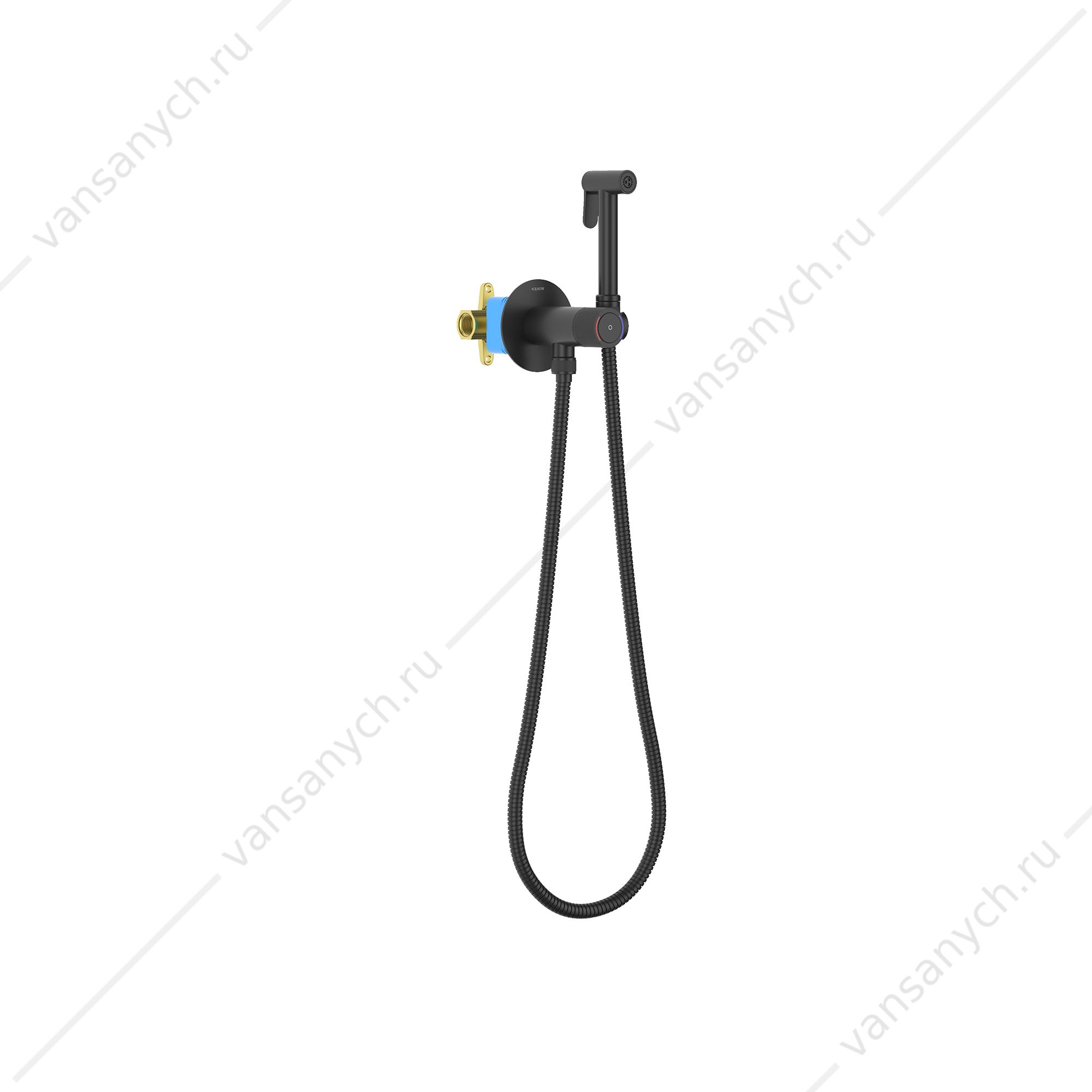 Гигиенический душ AQUATEK БЕТТА Select, черный AQ1023MB  Aquatek (Россия) купить в Тюмени (Ван Саныч™)