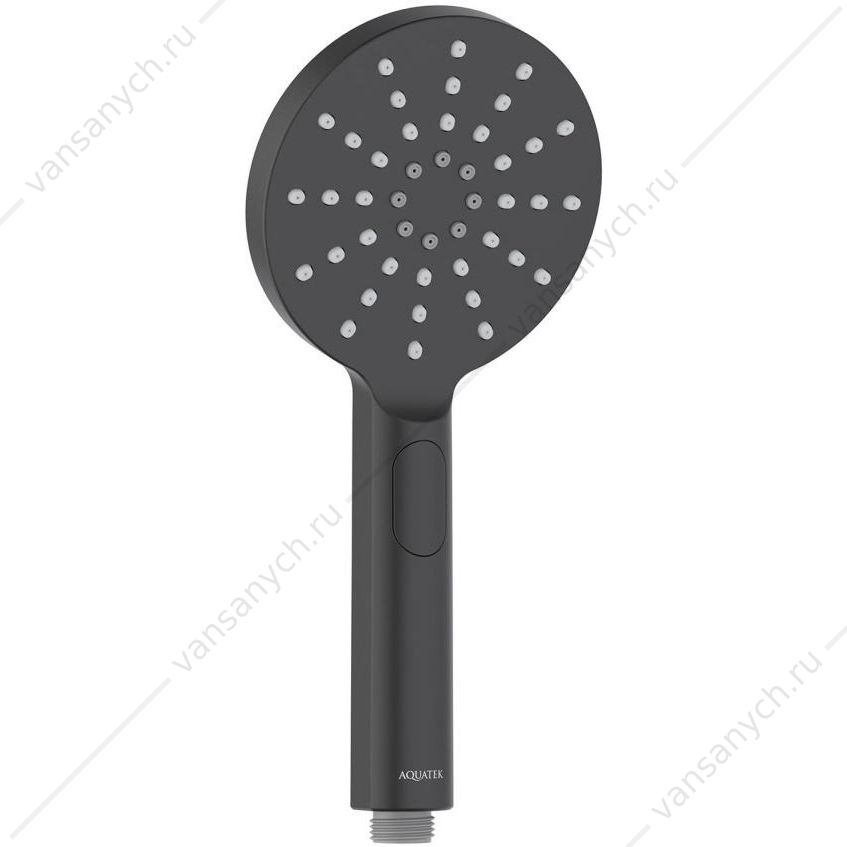 Ручной душ AQUATEK ОБЕРОН, Select 120 3 jet, матовый черный AQ2006MB Aquatek (Россия) купить в Тюмени (Ван Саныч™)