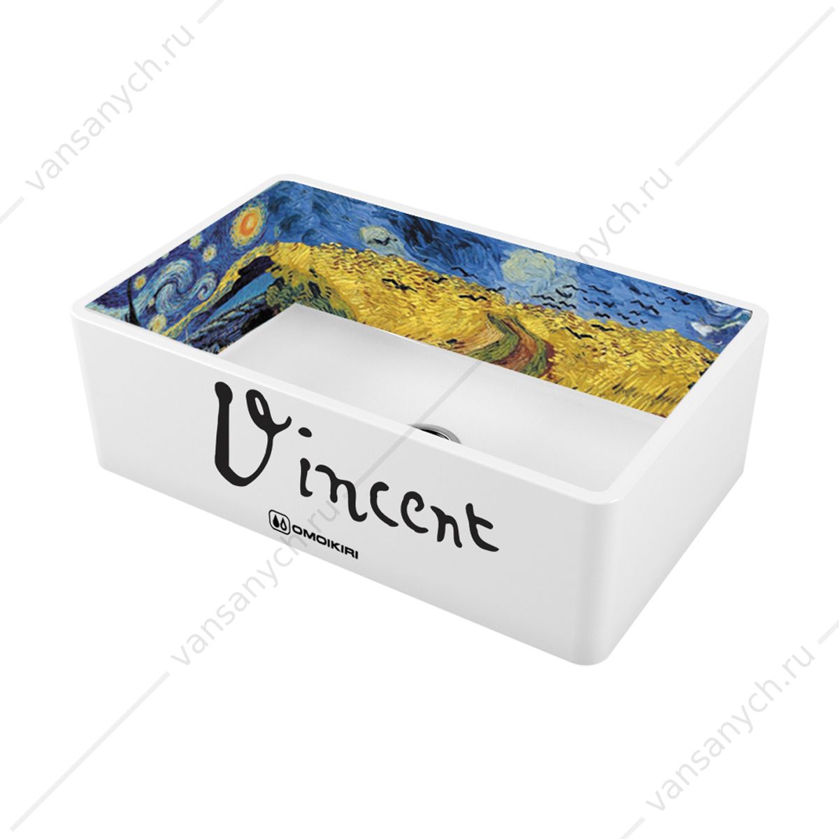 Мойка Omoikiri Mikura 76-Vangogh Natceramic/белый Omoikiri (Япония) купить в Тюмени (Ван Саныч™)