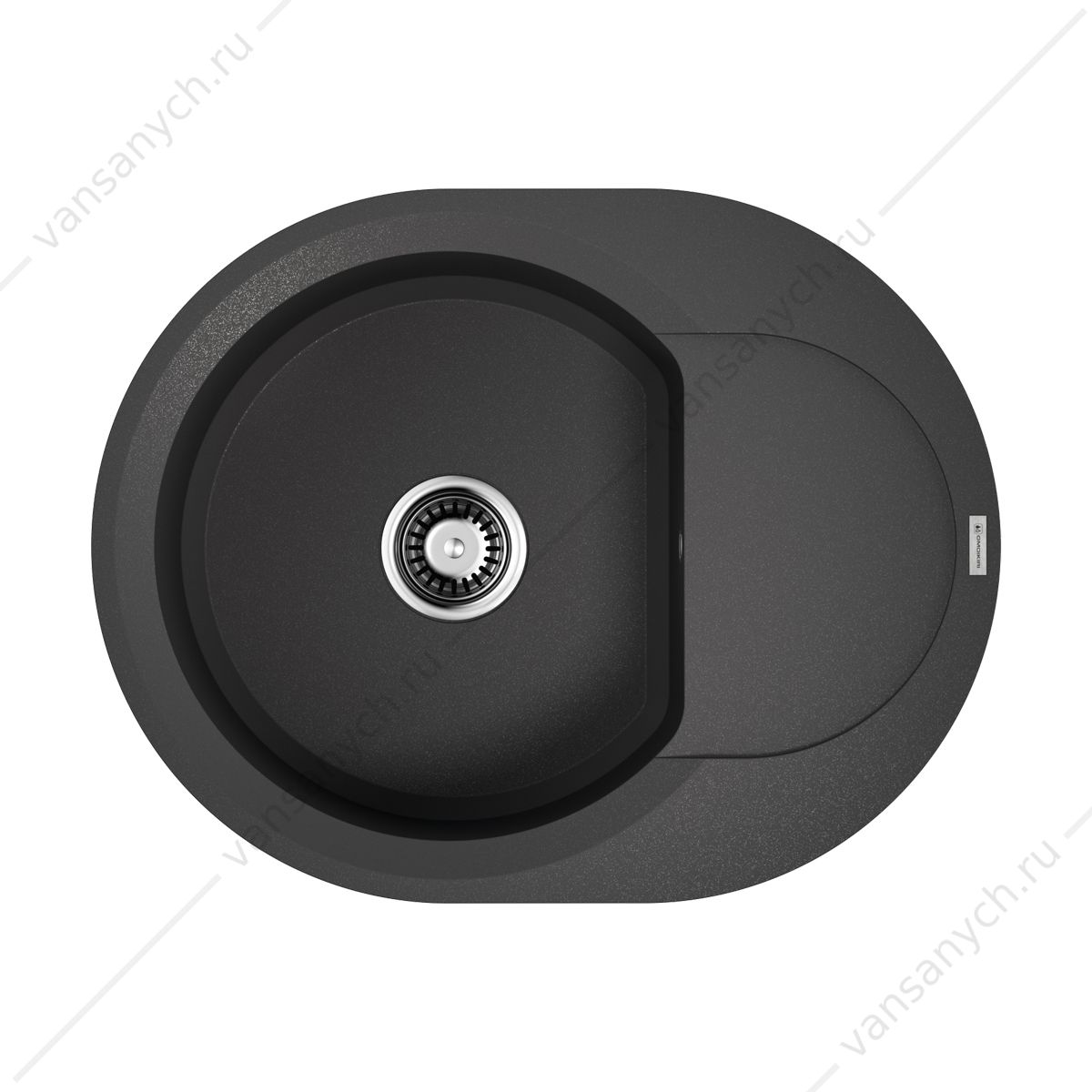 Мойка Omoikiri Sakaime 60E-BL Tetogranit/черный Omoikiri (Япония) купить в Тюмени (Ван Саныч™)