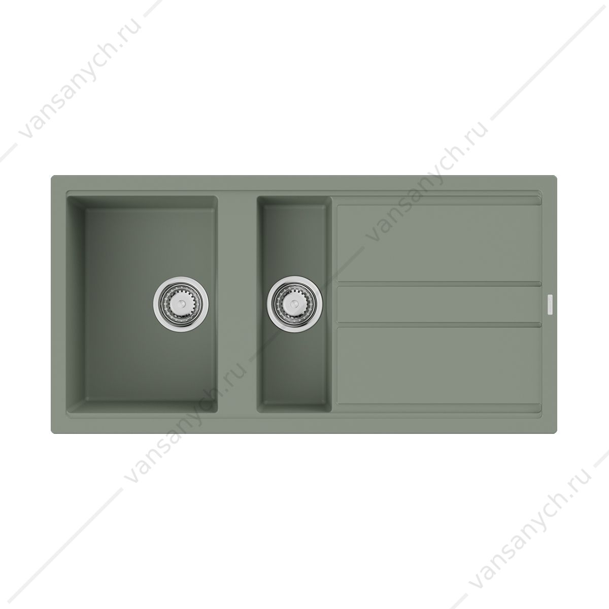 Мойка Omoikiri Kitagawa 100-2-WG Artceramic/wind green Omoikiri (Япония) купить в Тюмени (Ван Саныч™)