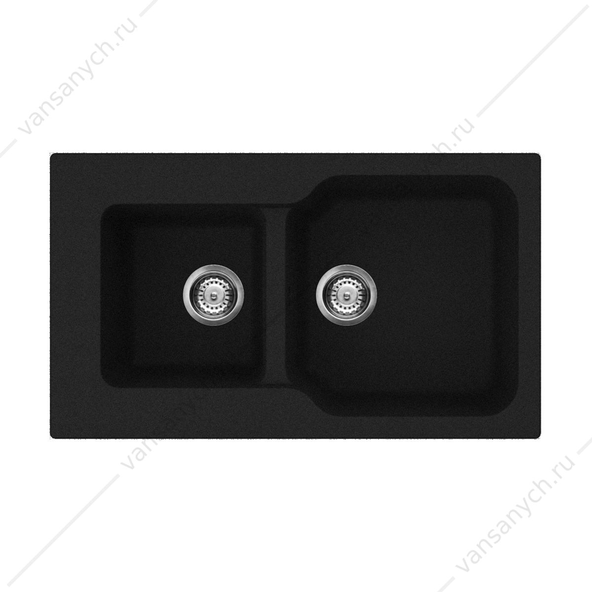 Мойка Omoikiri Maru 86-2-BL Tetogranit/черный Omoikiri (Япония) купить в Тюмени (Ван Саныч™)