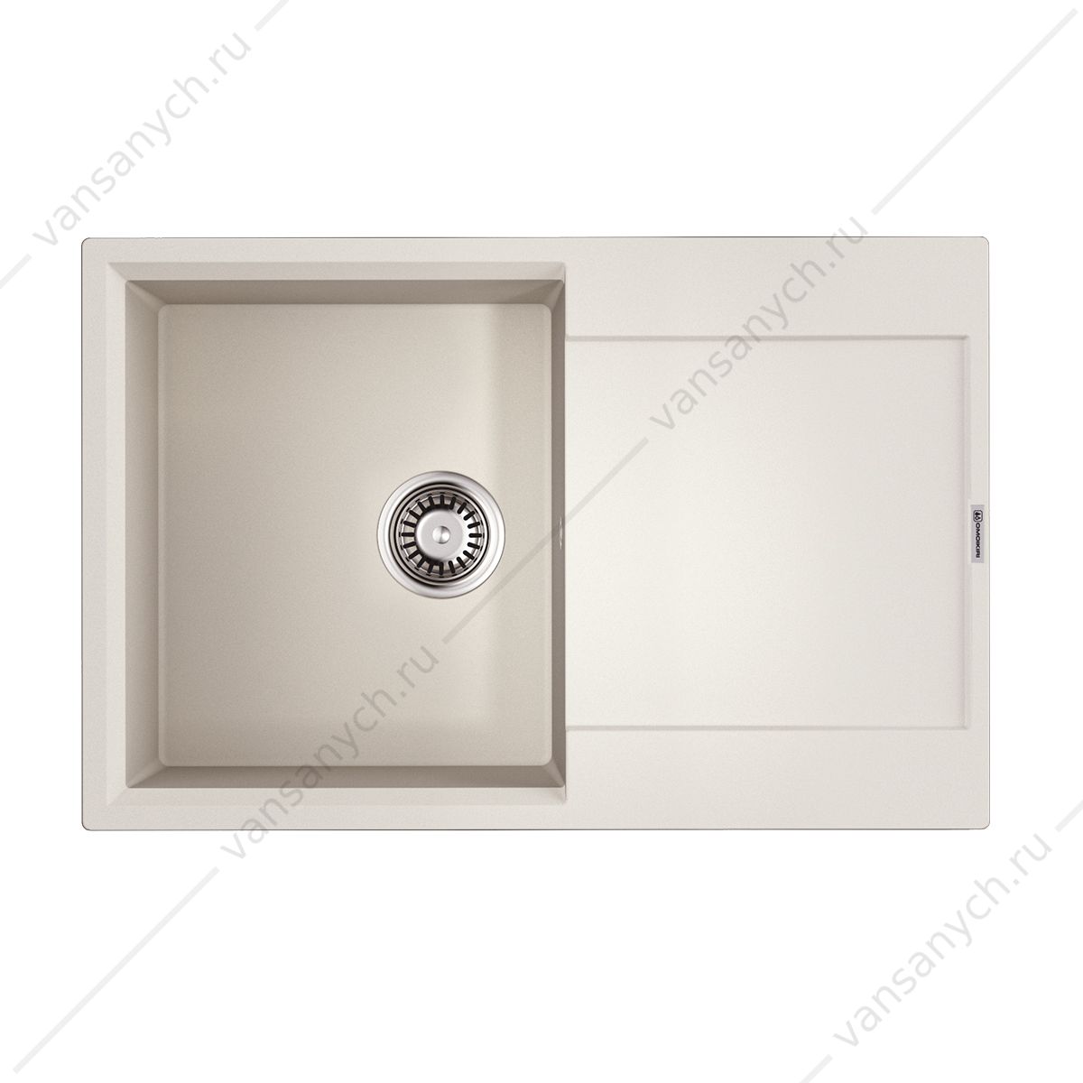 Мойка Omoikiri Daisen 78T-WH Tetogranit/белый Omoikiri (Япония) купить в Тюмени (Ван Саныч™)