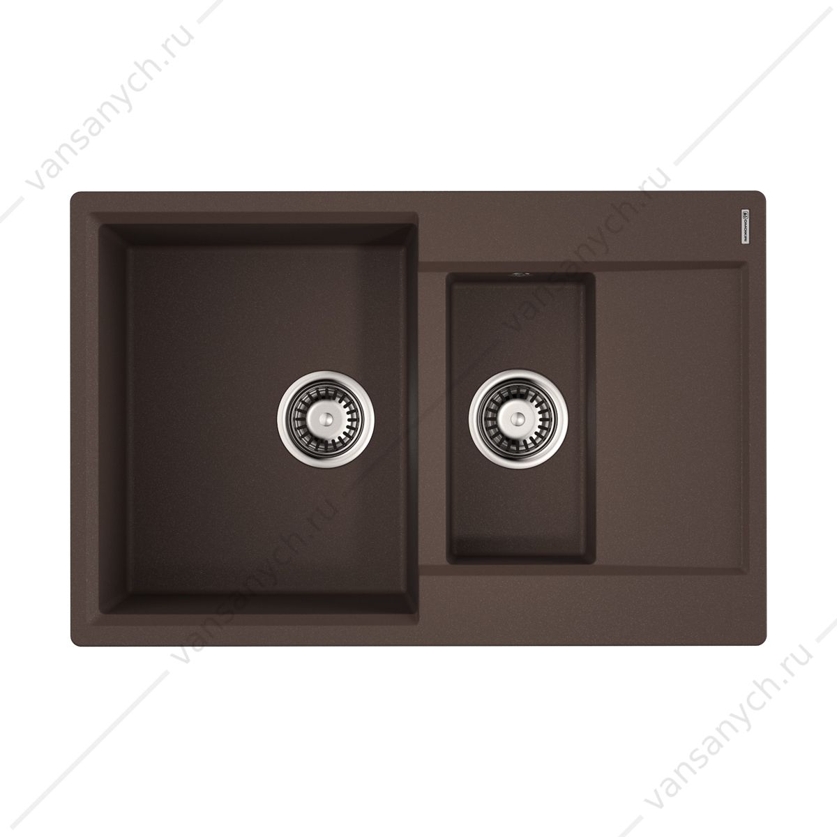 Мойка Omoikiri Daisen 78-2T-DC Tetogranit/темный шоколад Omoikiri (Япония) купить в Тюмени (Ван Саныч™)