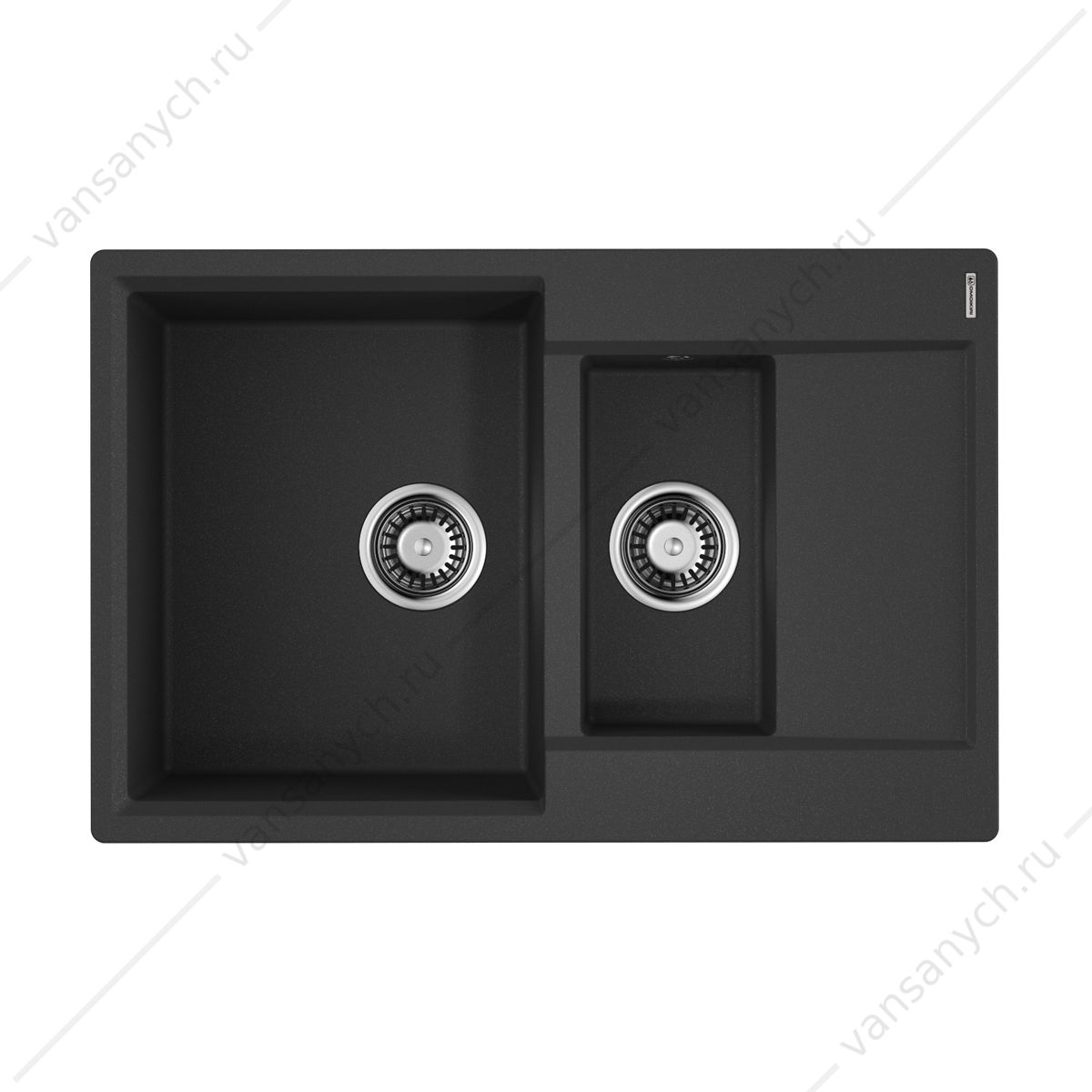 Мойка Omoikiri Daisen 78-2T-BL Tetogranit/черный Omoikiri (Япония) купить в Тюмени (Ван Саныч™)