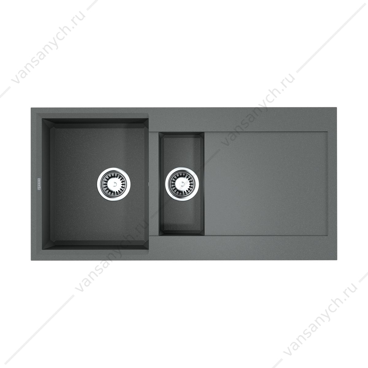 Мойка Omoikiri Sakaime 100-2-GR Tetogranit/leningrad grey Omoikiri (Япония) купить в Тюмени (Ван Саныч™)