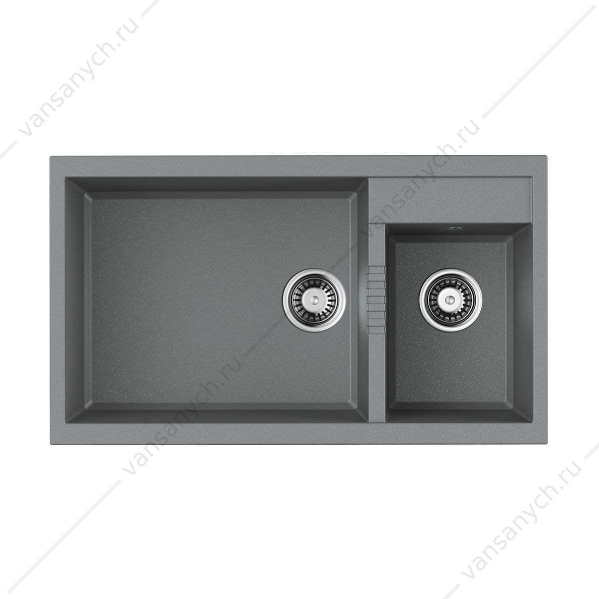 Мойка Omoikiri Tedori 86-2-LB-GR Tetogranit/leningrad grey Omoikiri (Япония) купить в Тюмени (Ван Саныч™)
