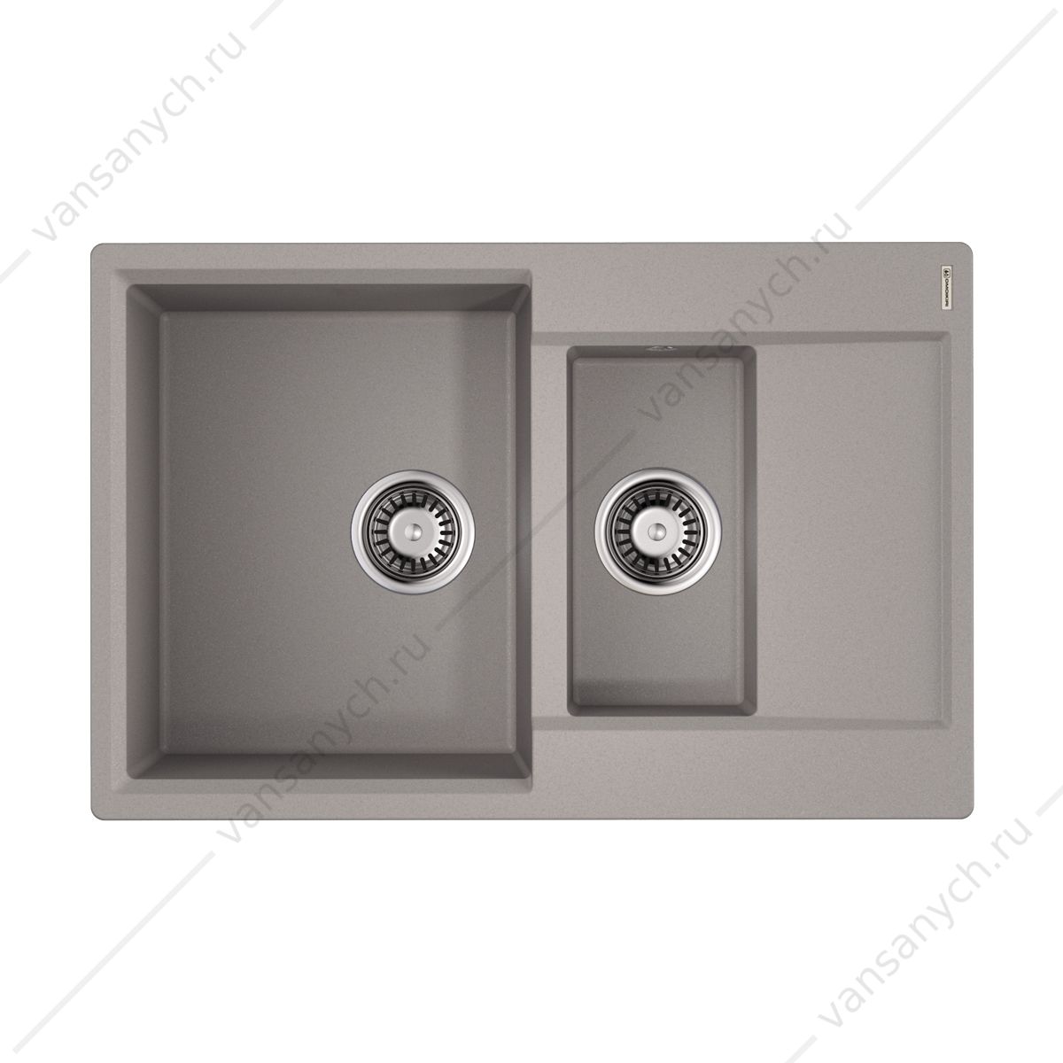 Мойка Omoikiri Daisen 78-2T-GR Tetogranit/leningrad grey Omoikiri (Япония) купить в Тюмени (Ван Саныч™)