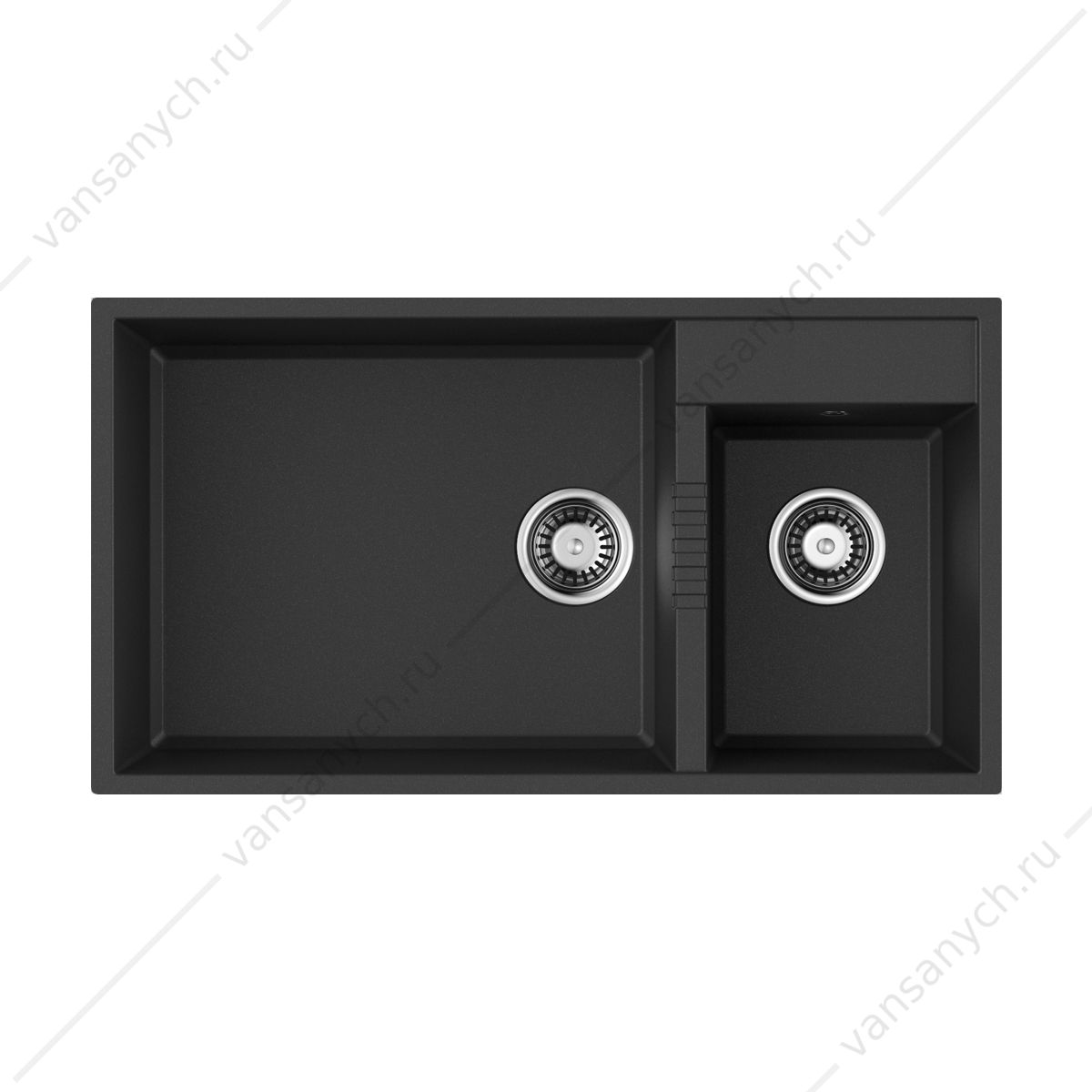 Мойка Omoikiri Tedori 85-2-U-BL Tetogranit/черный Omoikiri (Япония) купить в Тюмени (Ван Саныч™)