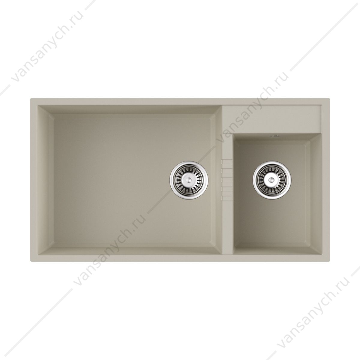 Мойка Omoikiri Tedori 85-2-U-WH Tetogranit/белый Omoikiri (Япония) купить в Тюмени (Ван Саныч™)