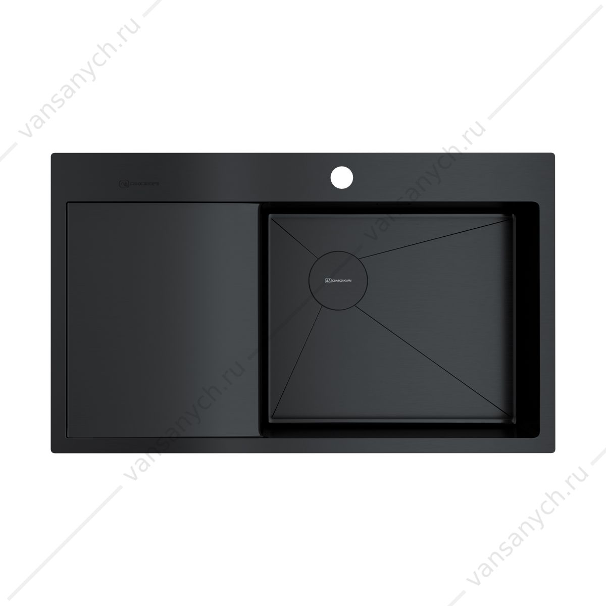 Мойка Omoikiri Akisame 86-R Side-GB графит Omoikiri (Япония) купить в Тюмени (Ван Саныч™)