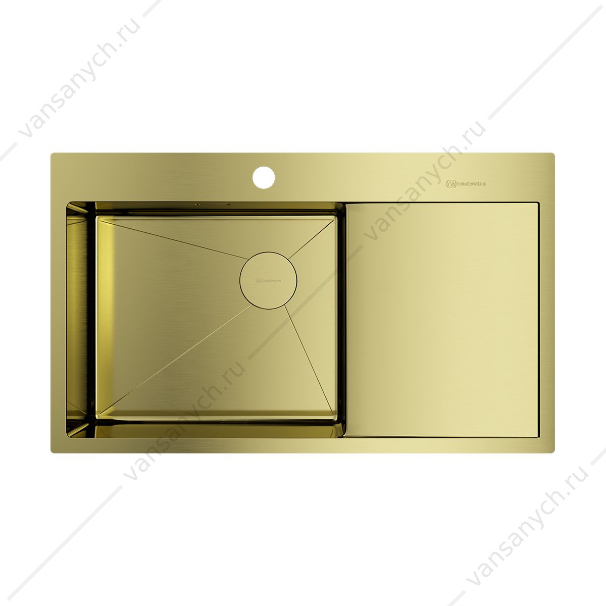 Мойка Omoikiri Akisame 86-L Side-LG светлое золото Omoikiri (Япония) купить в Тюмени (Ван Саныч™)