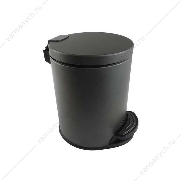 Ведро для мусора с педалью 5л AQUATEK, матовый черный AQ4016MB Вега Aquatek (Россия) купить в Тюмени (Ван Саныч™)