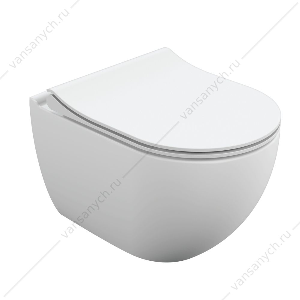 Унитаз безободковый с сиденьем микролифт, быстросъем CERSANIT BRASKO SMART Clean On DPL EO slim LP A64824 Cersanit (Польша) купить в Тюмени (Ван Саныч™)