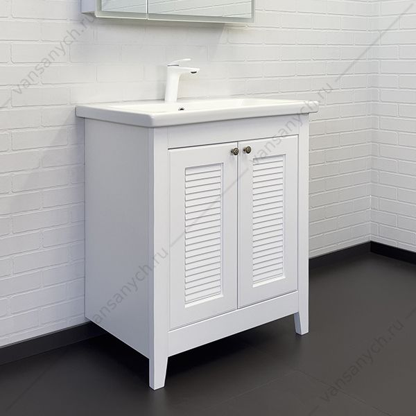 00-00013804 Тумба с раковиной 70см COMFORTY Классик-70 белый матовый раковина Como 70, 00-00013804CF Comforty (Россия) купить в Тюмени (Ван Саныч™)