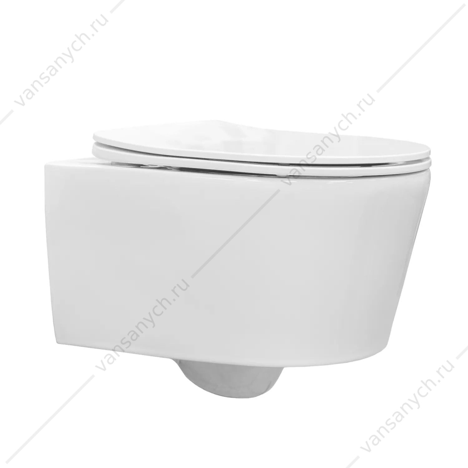 00-00016280 Унитаз безободковый с сиденьем микролифт, быстросъем COMFORTY CF41273WH белый подвесной  Comforty (Россия) купить в Тюмени (Ван Саныч™)