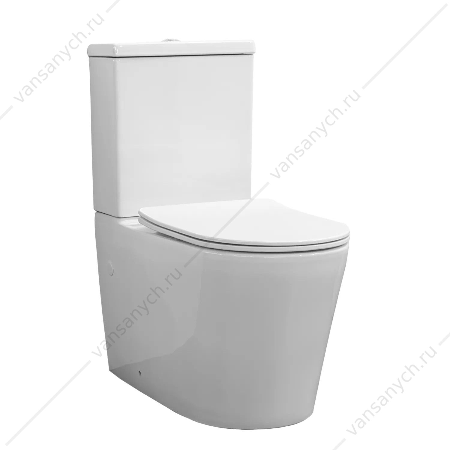 Унитаз-компакт безободковый с сиденьем микролифт Comfroty CF41273C  Comforty (Россия) купить в Тюмени (Ван Саныч™)