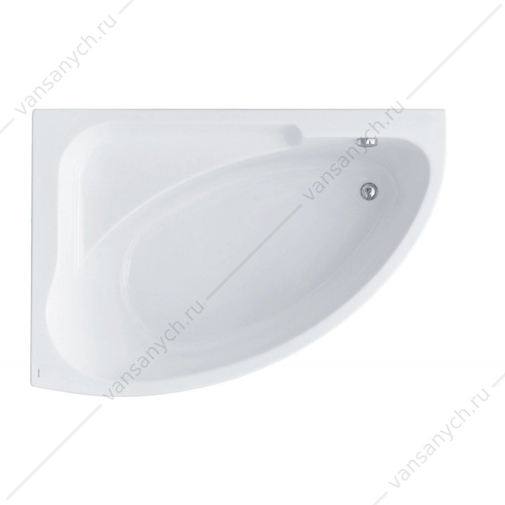 1.WH11.2.033 Ванна 150х100 L(левая) акриловая Santek Гоа 1WH112033 асимметричная Santek (Россия) купить в Тюмени (Ван Саныч™)