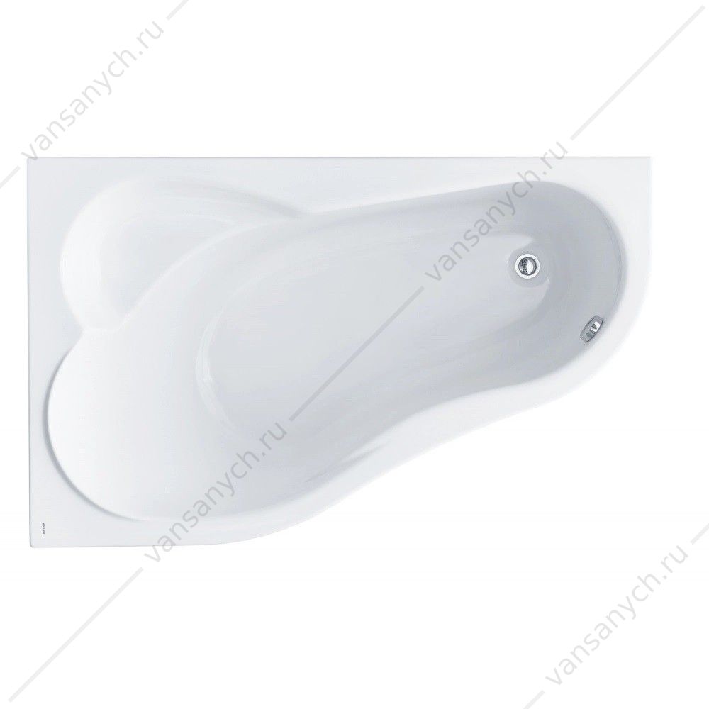1.WH11.2.036 Ванна 160х100 L(левая) акриловая Santek Ибица XL 1WH112036 асимметричная Santek (Россия) купить в Тюмени (Ван Саныч™)
