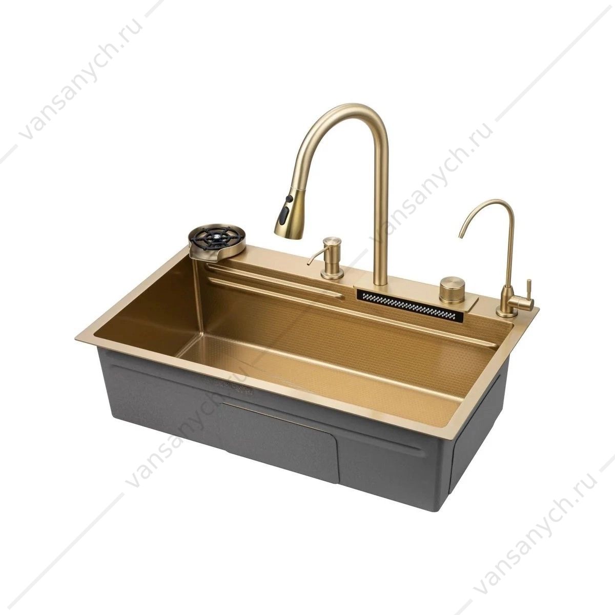 Мойка многофункциональная 75х46 Savol S-SC003C золото матовое SAVOL (Россия/Китай) купить в Тюмени (Ван Саныч™)