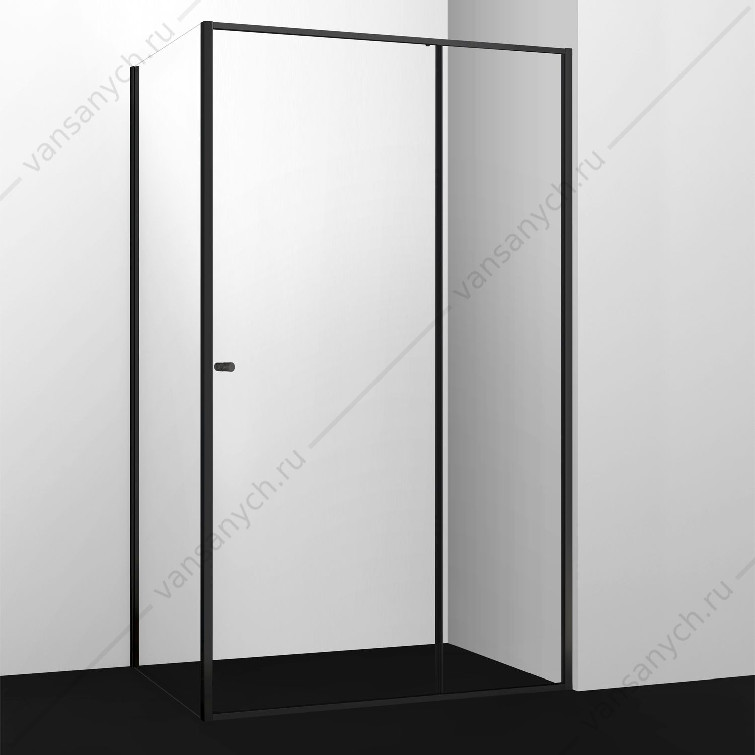 SET2155 Душевой уголок 120х80х200 Dill 61S06, черный WasserKraft (Германия) купить в Тюмени (Ван Саныч™)