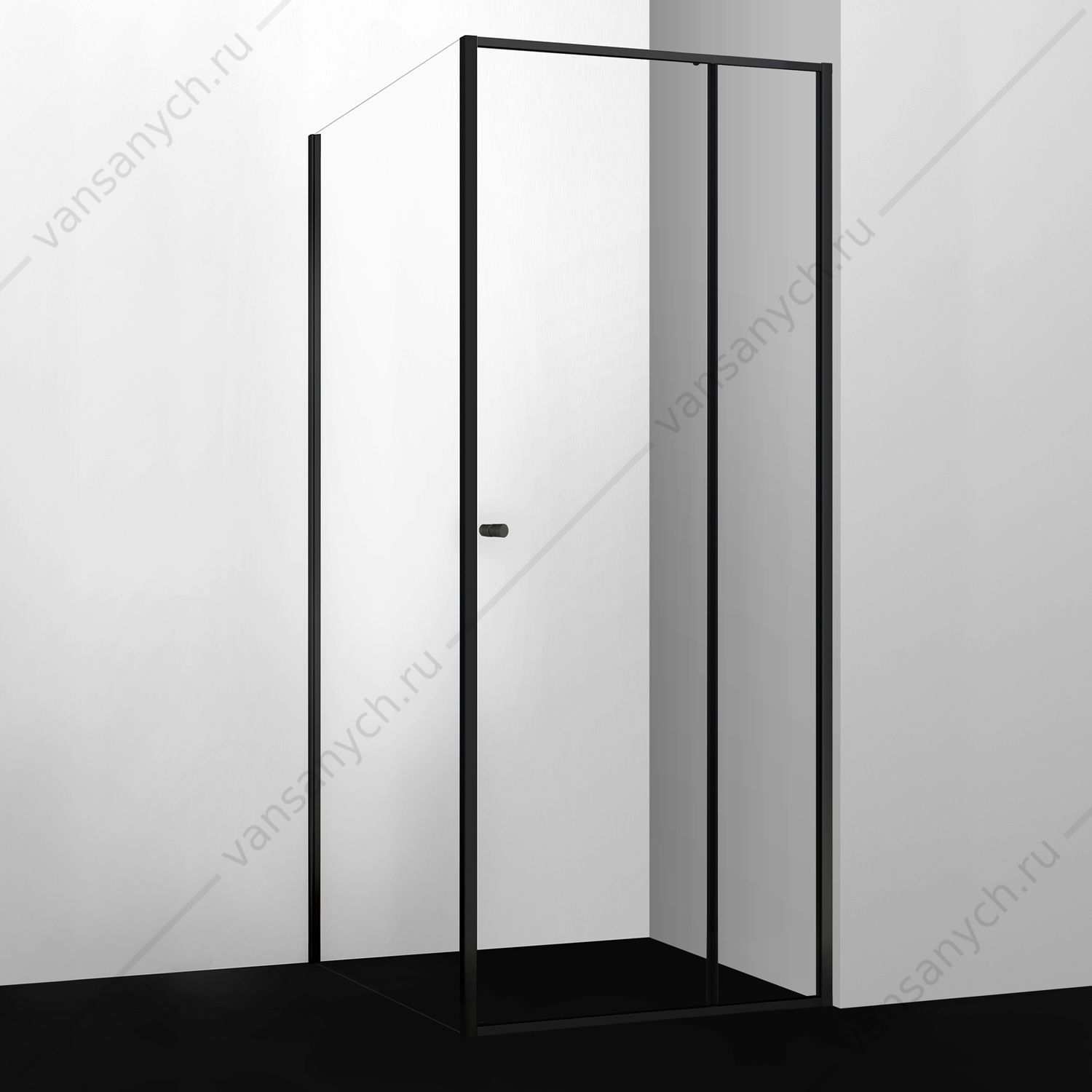 SET1530 Душевой уголок 100х100х200 Dill 61S19, черный WasserKraft (Германия) купить в Тюмени (Ван Саныч™)