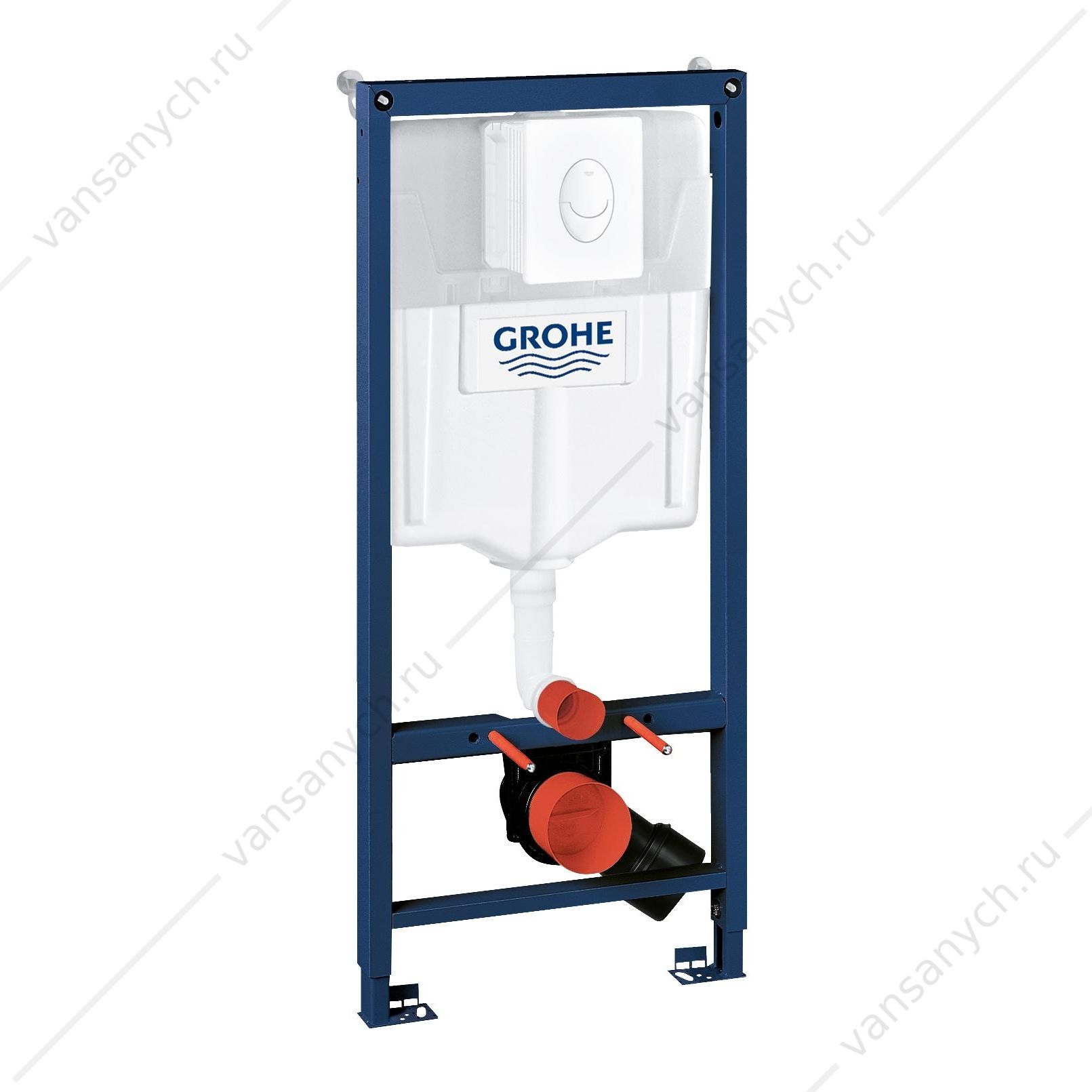 Инсталляция с кнопкой смыва Grohe Rapid SL Skate Air, кнопка альпин-белый, 38722001  Grohe (Германия) купить в Тюмени (Ван Саныч™)